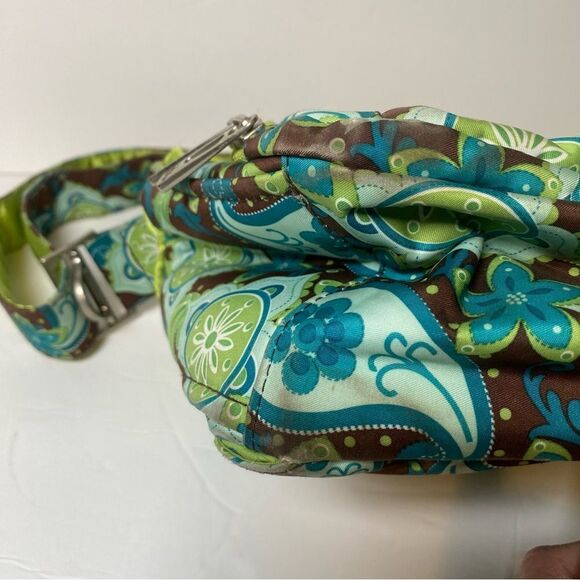 Ju Ju Be Diaper Bag Green Blue Brown Paisley Floral Design - Picture 10 of 15